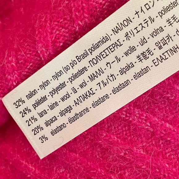 ZARA Hot Pink Wool-Blend Long Slip Bodycon Dress M - Picture 8 of 11